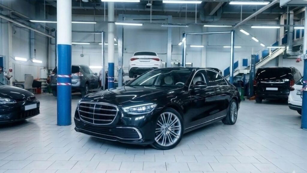 Mercedes S 350d 4MATIC W223 в специализированном техцентре. Проведение планового ТО-В дизельного S-Class с пробегом 80 788 км.