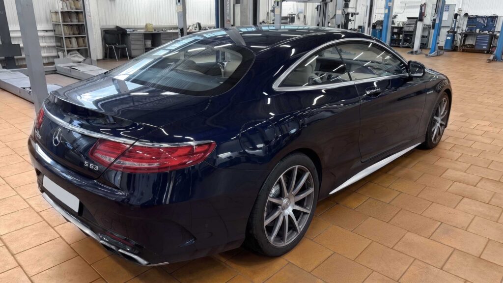 Регулировка сход-развала Mercedes S 63 AMG Coupe C217 с инклинометром
