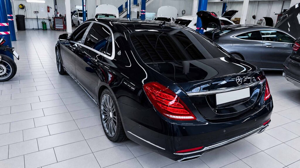 Mercedes S 500 W222 готов к выдаче клиенту после замены свечей зажигания