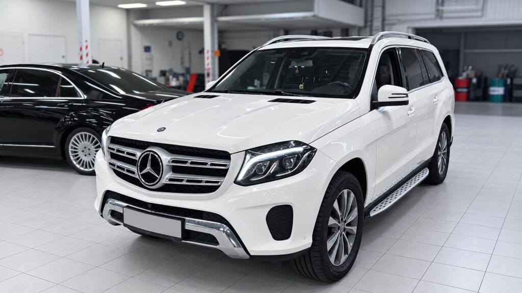 Mercedes GLS 350d X166 приехал на замену масла в раздаточной коробке