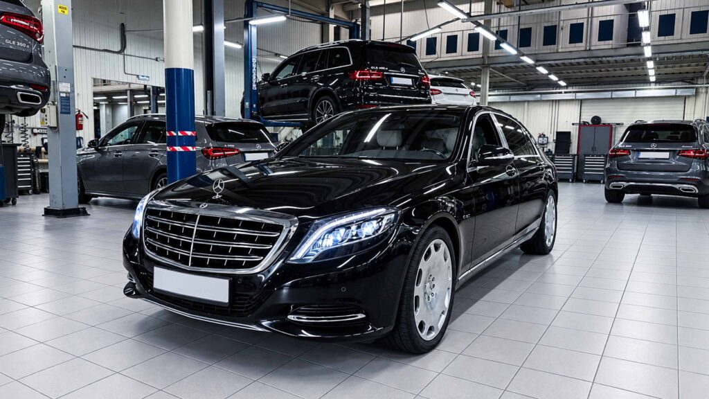 Mercedes S 400 W222 приехал на ремонт передней подвески
